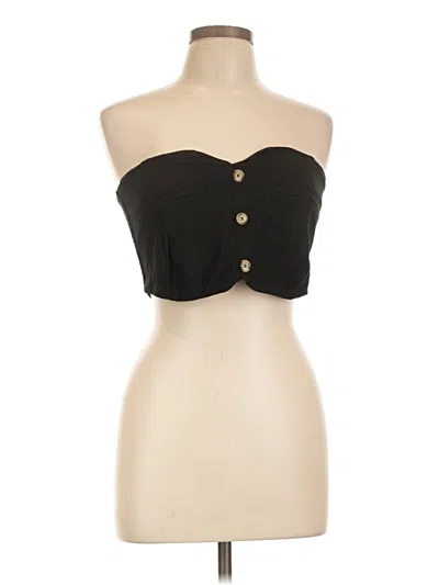 Pre-owned Aakaa Tube Top Black Strapless Neckline Tops