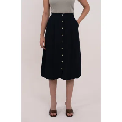 Aam The Label The Midi Skirt In Black