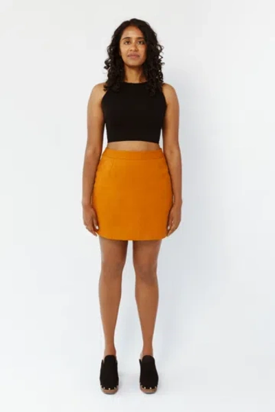 Aam The Label The Mini Skirt In Orange