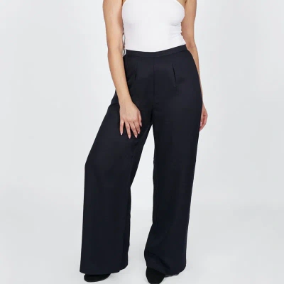 Aam The Label The Wide Leg Pant In Black
