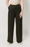 Aam The Label The Wide Leg Pant For Full Hips And Thighs In Deep Olive