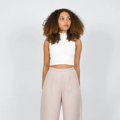 Aam The Label The Wide Leg Pant In White