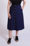 Aam The Label The Wool Midi Skirt In Blue