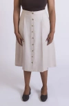 Aam The Label The Wool Midi Skirt In White