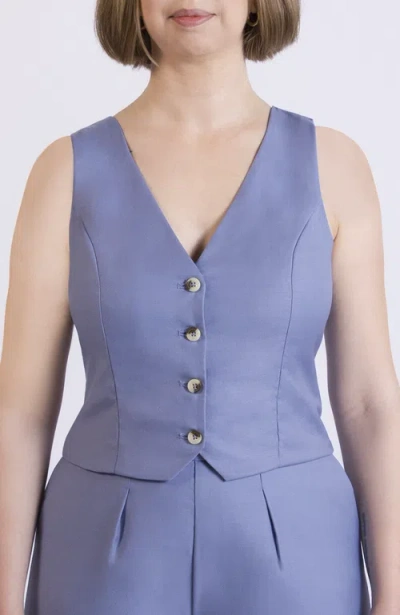 Aam The Label The Wool Vest In Blue