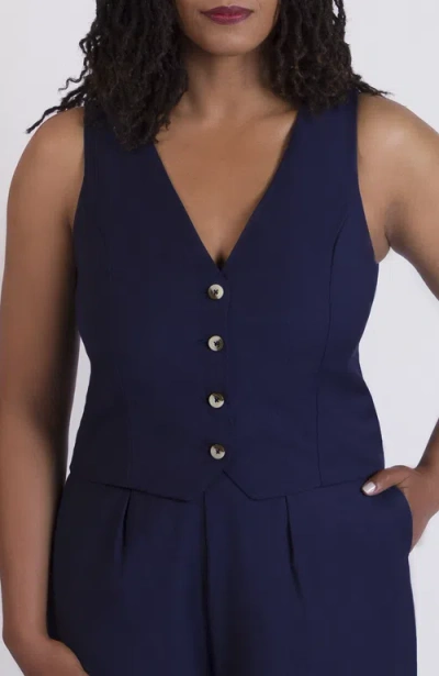 Aam The Label The Wool Vest In Blue