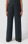 Aam The Label The Wool Wide Leg Pant For Full Hips And Thighs In Charcoal