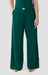 Aam The Label The Wool Wide Leg Pant For Full Hips And Thighs In Emerald