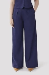 Aam The Label The Wool Wide Leg Pant For Full Hips And Thighs In Indigo