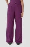 Aam The Label The Wool Wide Leg Pant For Full Hips And Thighs In Plum