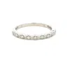 Aamiaa 0.09 Carat Natural Diamond Milgrain Bezel Band In 14k White Gold