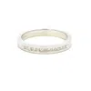Aamiaa 0.10 Carat Natural Diamond Princess Cut Channel Band In 18k White Gold In Metallic