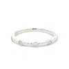 Aamiaa 0.11 Carat Natural Diamond Art Deco Milgrain Band In 14k White Gold