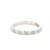 Aamiaa 0.17 Carat Natural Diamond Baguette And Round Channel Band In 14k White Gold In Metallic