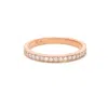 Aamiaa 0.25 Carat Natural Diamond Half Eternity Band Ring In 14k Rose Gold In Gold