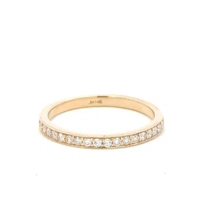 Aamiaa 0.22 Carat Natural Diamond Channel Set Band Ring - Size 6.5 In 14k Yellow Gold