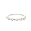 Aamiaa 0.25 Carat Natural Diamond Bezel & Bar Band Ring - Size 6.5 In 14k White Gold In Multi