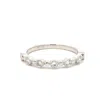 Aamiaa 0.25 Carat Natural Diamond Bezel & Bar Band Ring In 14k White Gold