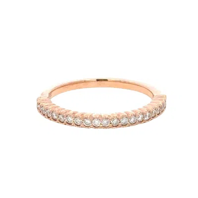 Aamiaa 0.25 Carat Natural Diamond Half Eternity Band Ring - Size 6.5 In 14k Rose Gold In Multi