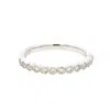 Aamiaa 0.30 Carat Natural Diamond Round Brilliant And Baguette Band Ring - Size 6.5 In 14k White Gold In Multi