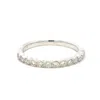 Aamiaa 0.30 Carat Natural Diamond Round Brilliant And Baguette Band Ring In 14k White Gold In Metallic