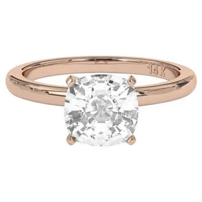 Pre-owned Aamiaa 0.30ct Cushion Cut Solitaire Gh Color I1 Clarity Natural Diamond Wedding Ring In Multi