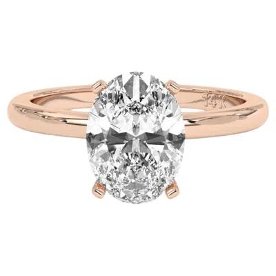 Pre-owned Aamiaa 0.30ct Oval Cut Solitaire Gh Color I1 Clarity Natural Diamond Wedding Ring In Multi