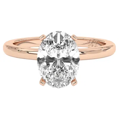 Pre-owned Aamiaa 0.30ct Oval Cut Solitaire Gh Color Si Clarity Natural Diamond Wedding Ring In Multi