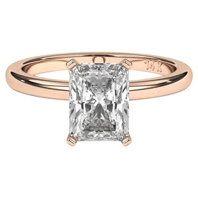 Pre-owned Aamiaa 0.30ct Radiant Cut Solitaire Gh Color I1 Clarity Natural Diamond Wedding Ring In Multi