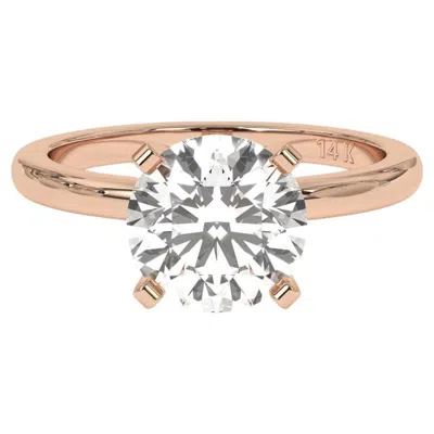 Pre-owned Aamiaa 0.30ct Round Cut Solitaire Gh Color Si Clarity Natural Diamond Wedding Ring In Multi