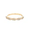 Aamiaa 0.35 Carat Natural Diamond Cluster Twist Band Ring - Size 6.5 In 14k Yellow Gold In Multi