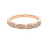 Aamiaa 0.35 Carat Natural Diamond Cluster Twist Band Ring In 14k Yellow Gold