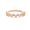 Aamiaa 0.45 Carat Natural Round Diamond Bezel Set Band Ring In 14k Rose Gold