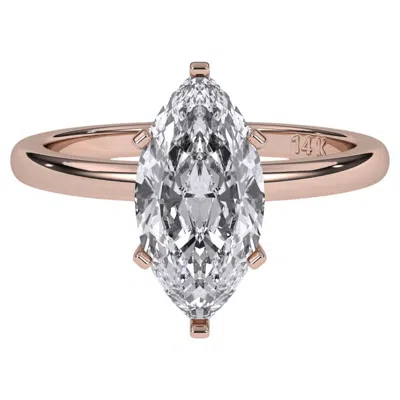Pre-owned Aamiaa 0.50ct Marquise Cut Solitaire Gh Color I1 Clarity Natural Diamond Wedding Ring In Multi