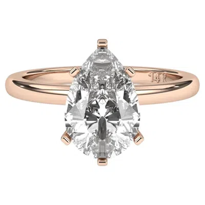 Pre-owned Aamiaa 0.50ct Pear Cut Solitaire Gh Color I1 Clarity Natural Diamond Wedding Ring In Multi