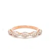 Aamiaa 0.51 Carat Natural Diamond Scalloped Pavé Band In 14k Rose Gold