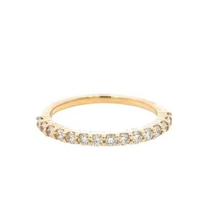 Aamiaa 0.52 Carat Natural Diamond Half-eternity Band Ring - Size 6.5 In 14k Yellow Gold In Multi
