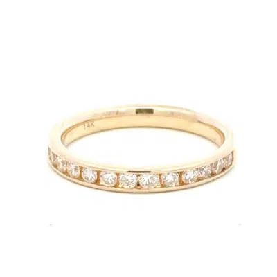Aamiaa 0.52 Carat Natural Diamond Round Brilliant Channel Band In 14k Yellow Gold
