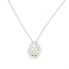 Aamiaa 0.53 Carat Natural Diamond Pear Halo Cluster Pendant In 14k White Gold In Neutral