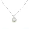 Aamiaa 0.61 Carat Natural Diamond Cushion Halo Cluster Pendant In 14k White Gold