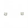 Aamiaa 1.00 Carat Natural Diamond Round Brilliant Stud Earrings In 14k White Gold In White