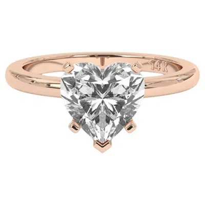 Pre-owned Aamiaa 0.75ct Heart Cut Solitaire Gh Color I1 Clarity Natural Diamond Wedding Ring In Multi