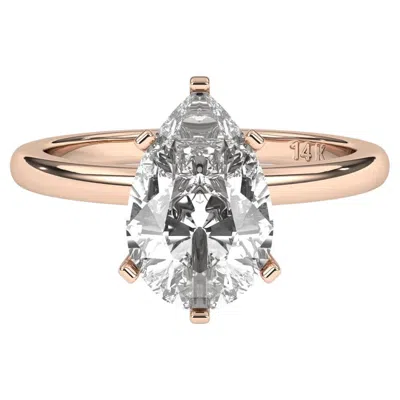 Pre-owned Aamiaa 0.75ct Pear Cut Solitaire Gh Color I1 Clarity Natural Diamond Wedding Ring In Multi