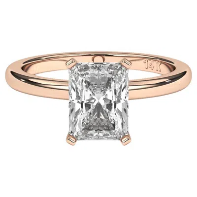 Pre-owned Aamiaa 0.75ct Radiant Cut Solitaire Gh Color I1 Clarity Natural Diamond Wedding Ring In Multi
