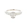 Aamiaa 0.82 Carat Natural Diamond Cluster Engagement Ring - Size 6.5 In 14k White Gold In Multi