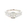 Aamiaa 0.82 Carat Natural Diamond Cluster Engagement Ring In 14k White Gold