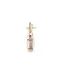Aamiaa 0.90 Carat Natural Diamond Emerald Cut Drop Pendant In 14k Rose Gold In Neutral