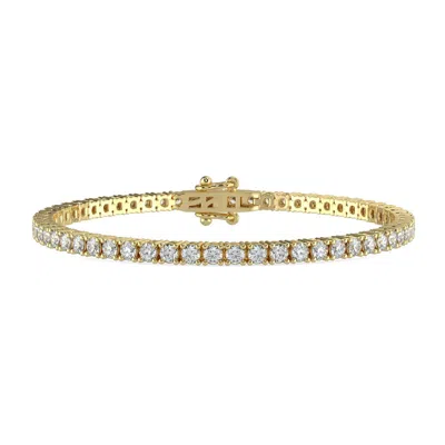 Pre-owned Aamiaa 1 Carat Natural Diamond 14k Yellow Gold Tennis Bracelet