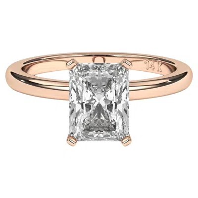 Pre-owned Aamiaa 1.00ct Radiant Cut Solitaire Gh Color Si Clarity Natural Diamond Wedding Ring In Multi
