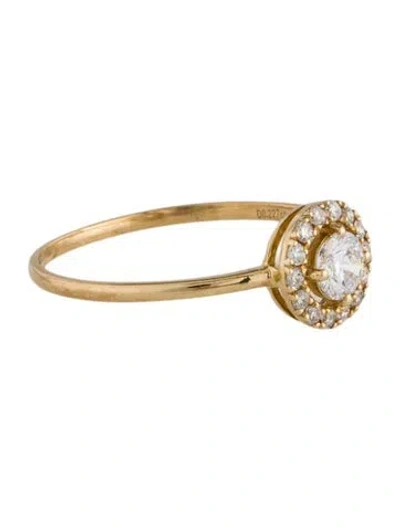 Pre-owned Aamiaa 10k Lab-grown Diamond Halo Cocktail Ring In Multi
